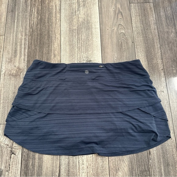 Athleta Blue Striped Mini Skort - Picture 2 of 7